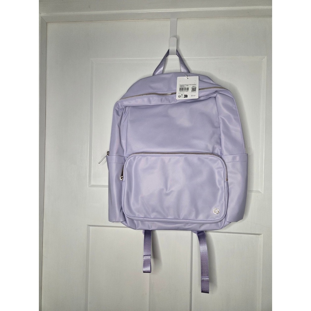 Lululemon Everywhere Backpack Metal Hardware Lilac Ether Purple LU9CGLS NWT